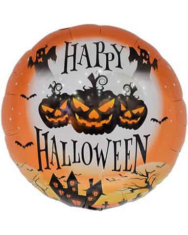 Круг Хэллоуин Страшные тыквы Оранжевый