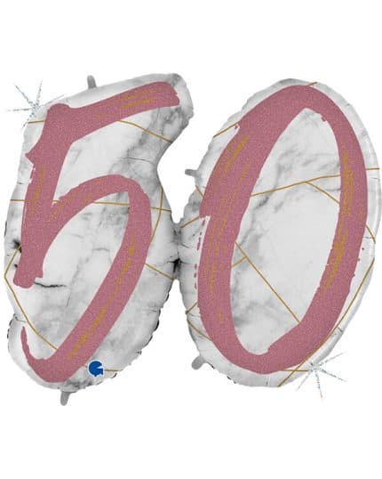 Шар Цифра 50 Розовое Золото 112см